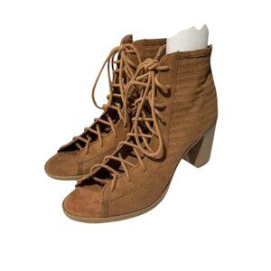 American Rag Peep Toe Lace Up Ankle Boot